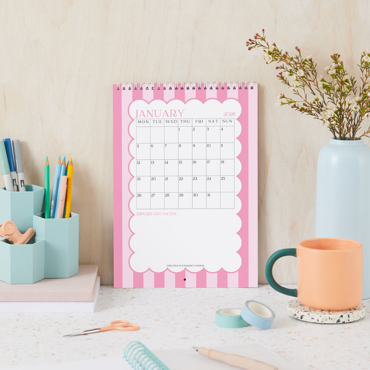 2026 A4 Wall Calendar | Portrait