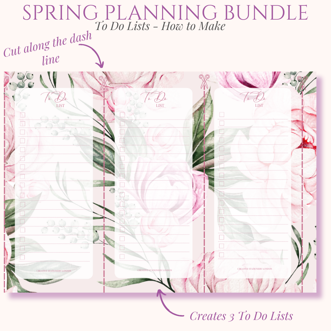 To Do List | Digital Download Desk Pad | Butterfly Blues