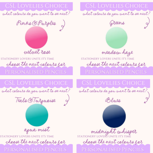 CSL Colour Choice | Personalised Pencil | Add your Name | Choose your Colour