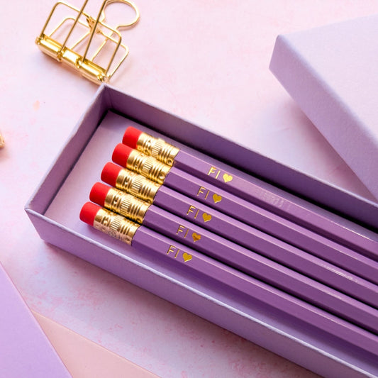 Personalised Pencil Gift Sets | Add Names | Choose Colours