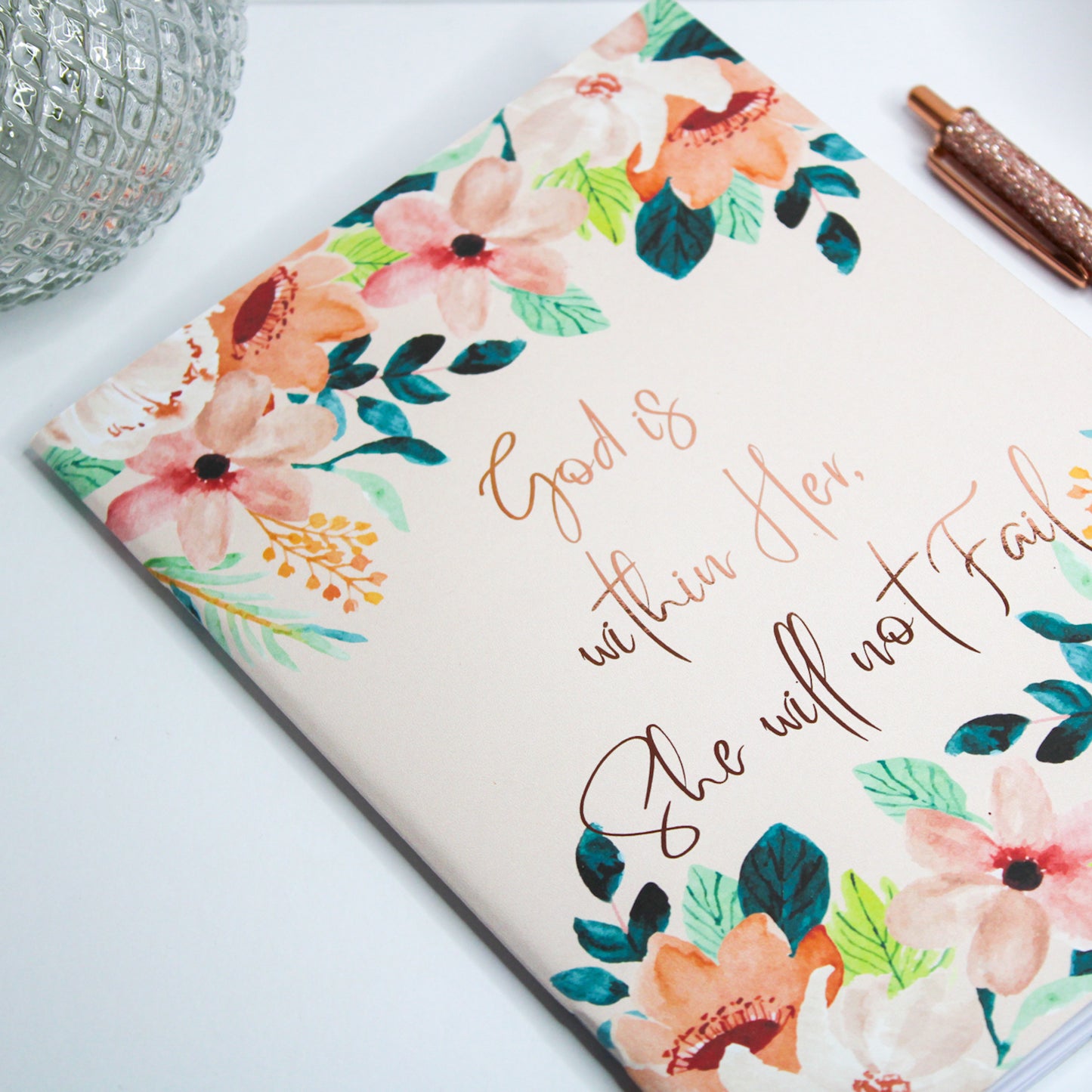 Personalised Christian Softcover Notebook | Faith without Borders | Psalm 46:5