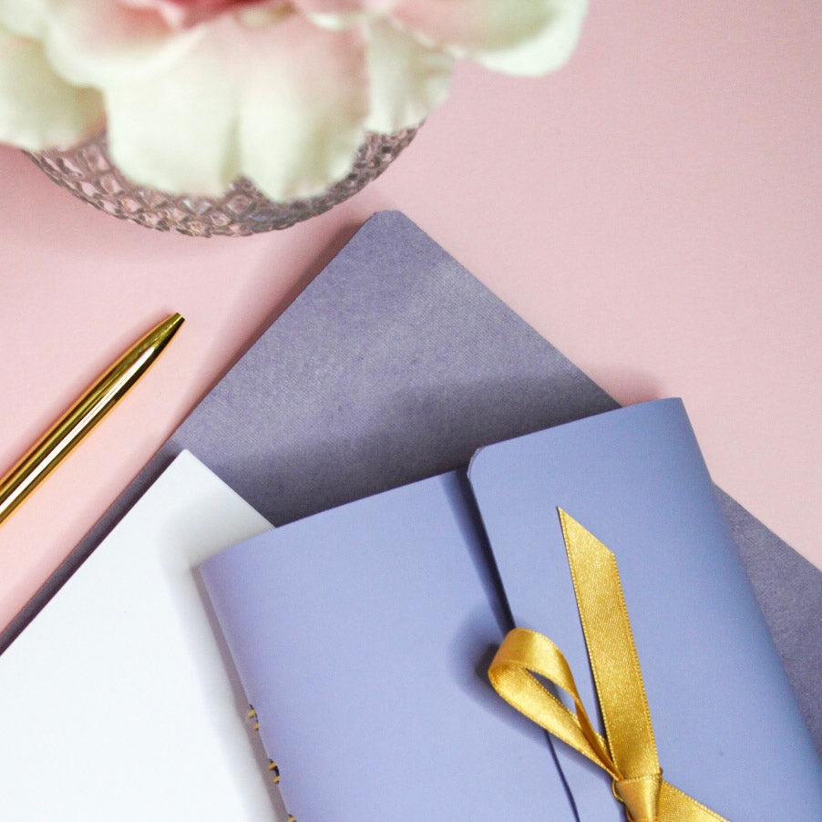 Personalised Vegan Leather Notebook & Journal | Lilac