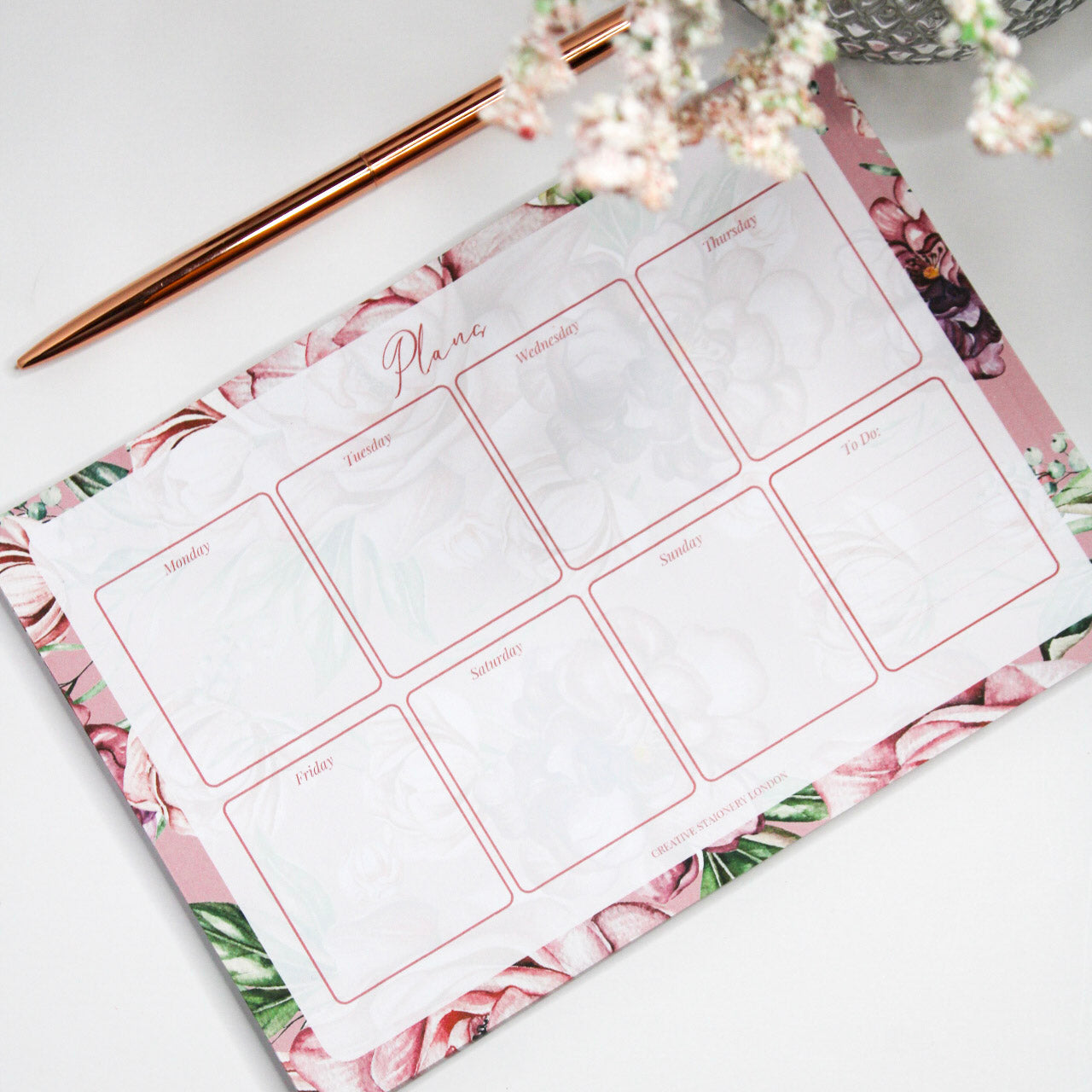 A5 Desk Planner | Peony