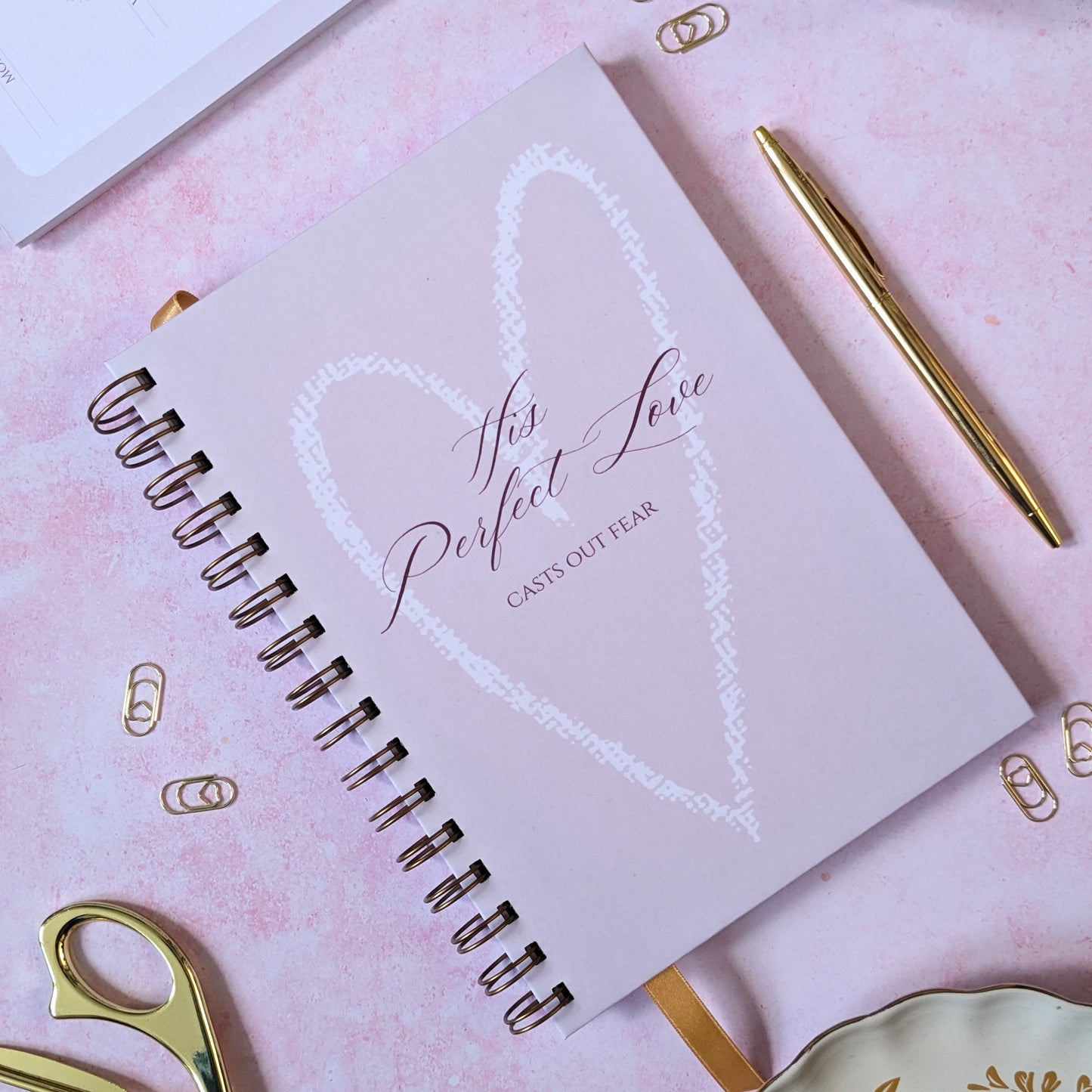 His Perfect Love | 1 John 4 | Personalised Bible Journal | Christian Faith Stationery