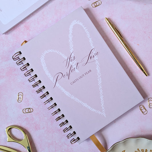 His Perfect Love | 1 John 4 | Personalised Bible Journal | Christian Faith Stationery