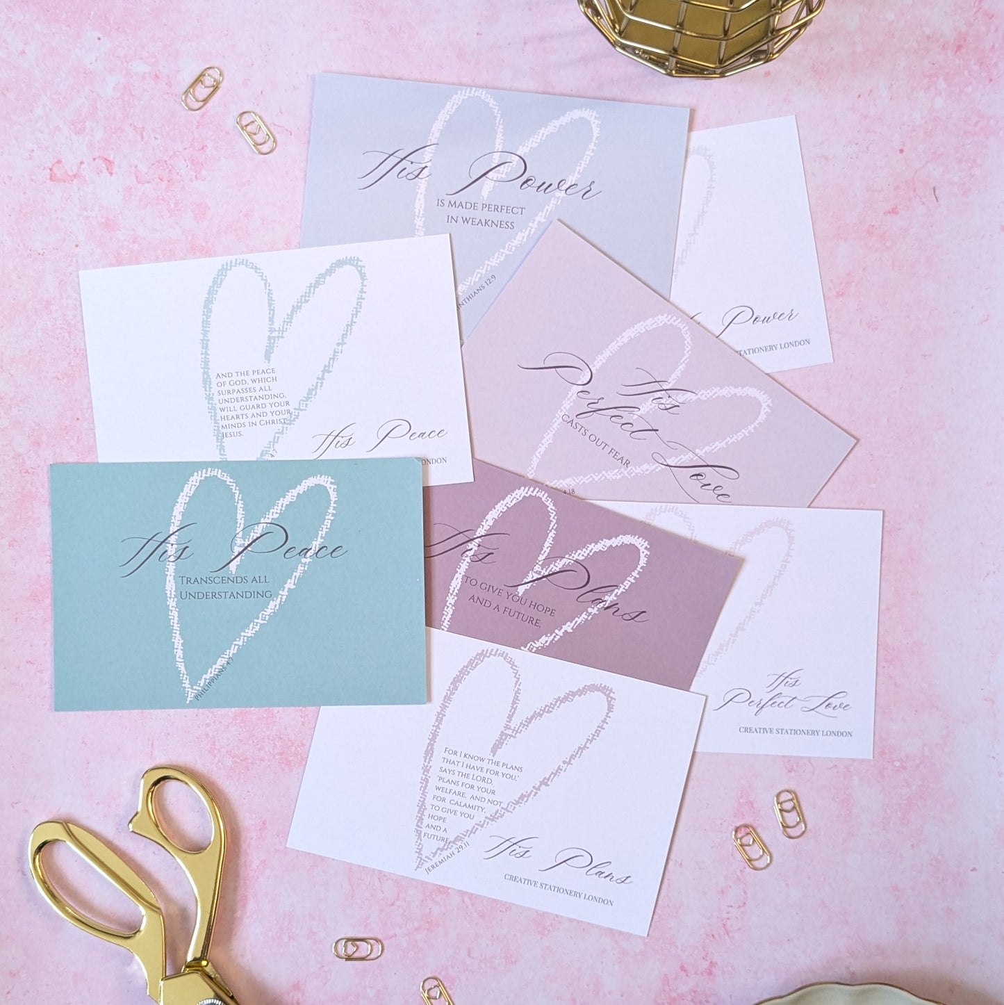 His Love & Promises Collection | Encouragement Postcards | Christian Faith Stationery