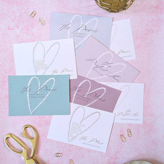 His Love & Promises Collection | Encouragement Postcards | Christian Faith Stationery