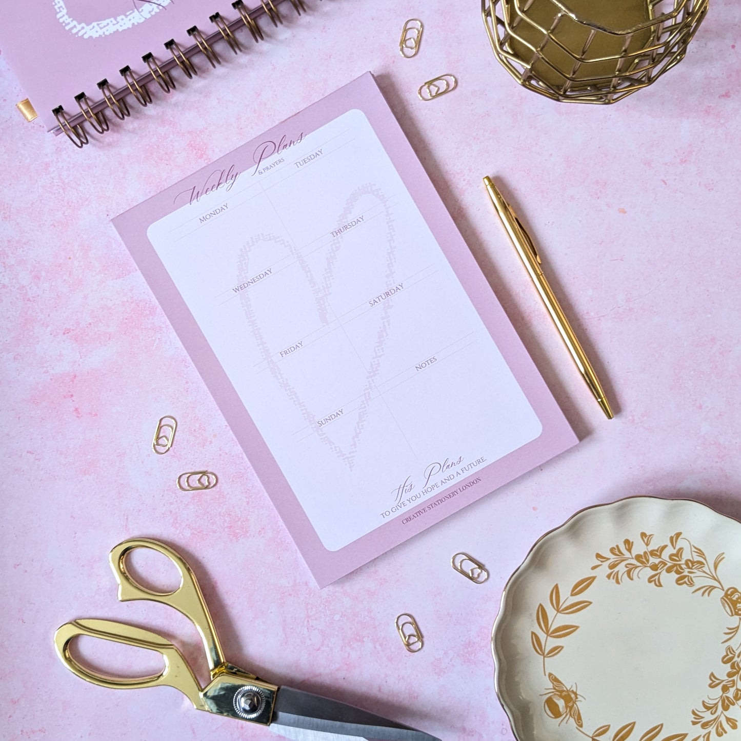 Christian Stationery | A5 Weekly Planner Pad | His Love & Promises Collection