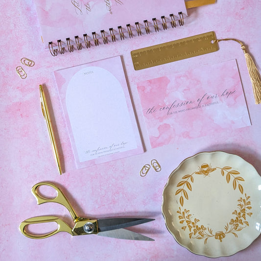 Marble Gold Collection | A6 Notepad | Christian Faith Stationery