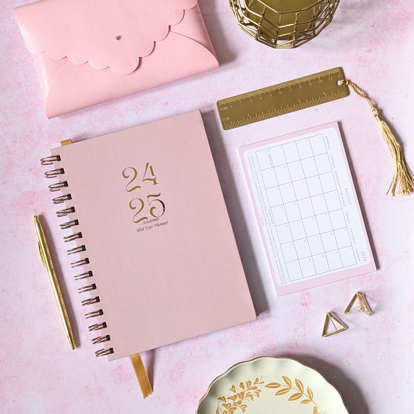 Personalised Luxury Academic Mid Year Diary 25-26 Collection