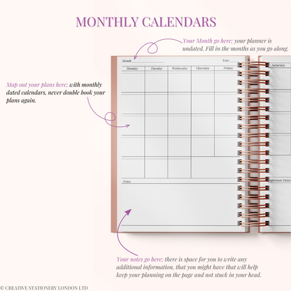 Personalised Undated Planner | Blue