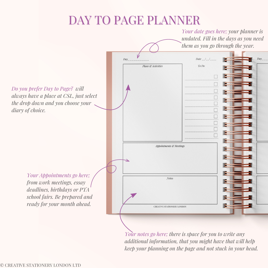 Personalised Undated Planner | Pink