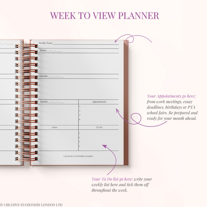 Personalised Undated Planner | Blue