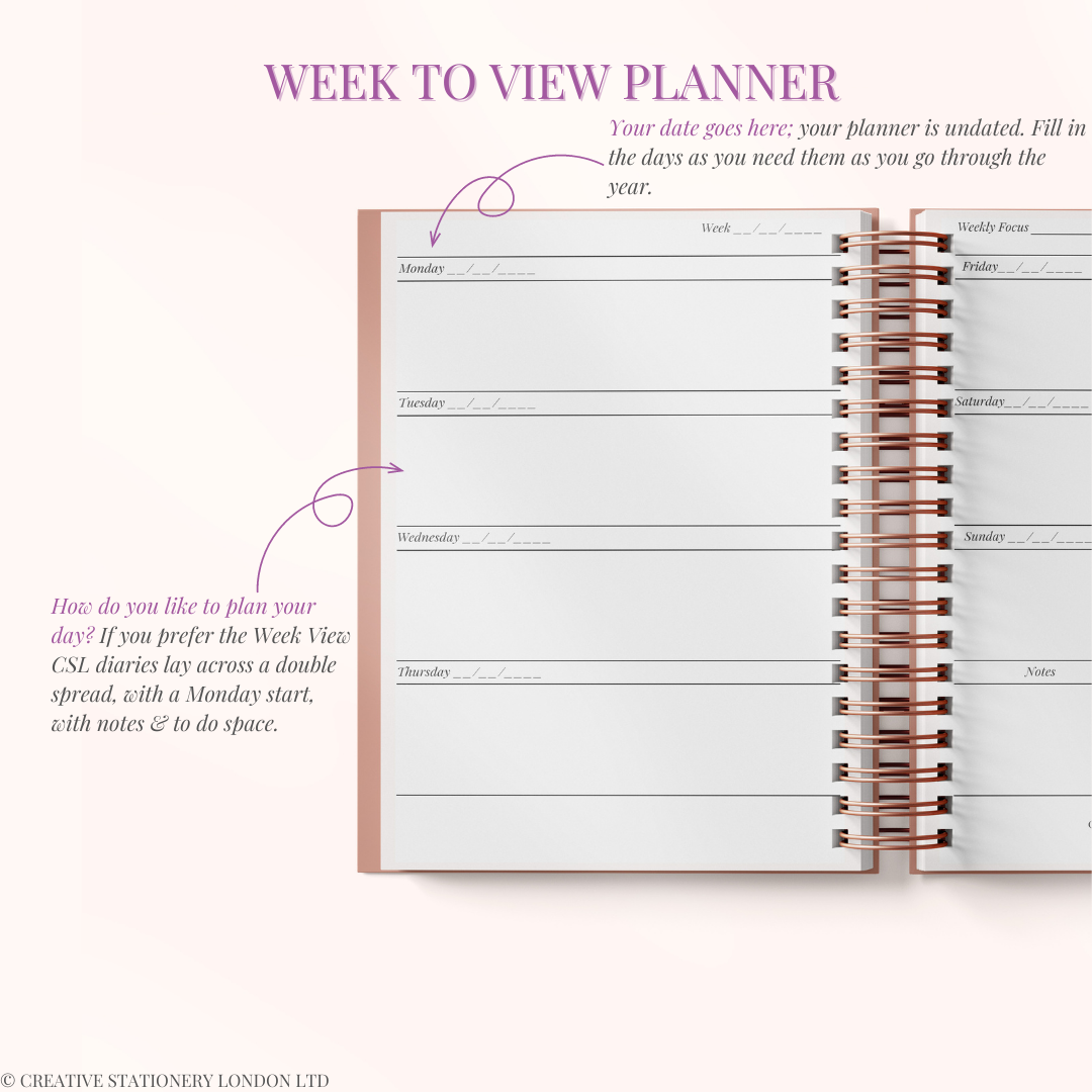 Personalised Undated Weekly Planner | Plan the Moments