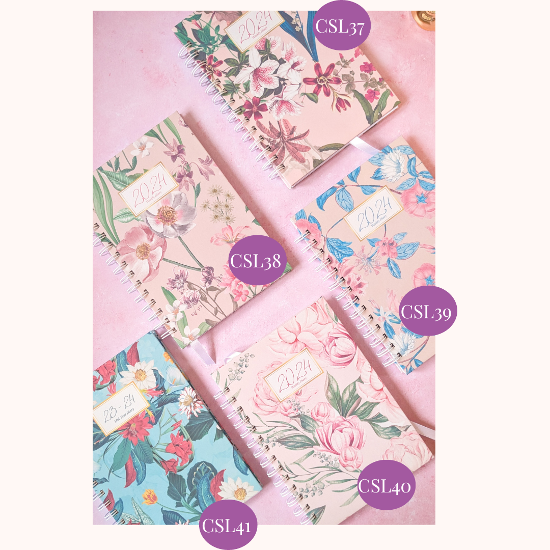 Personalised 2024 Diary | Spring Sample Sale | Floral Colours