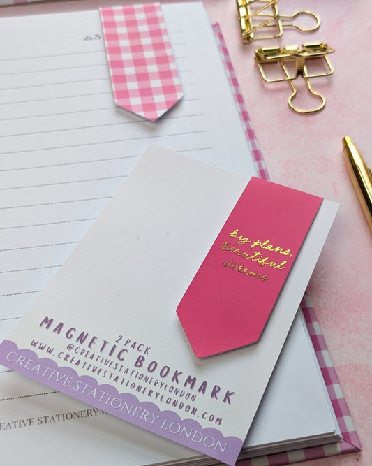 Magnetic Bookmark Pair | Set of 2 | Big Plans & Beautiful Dreams Collection