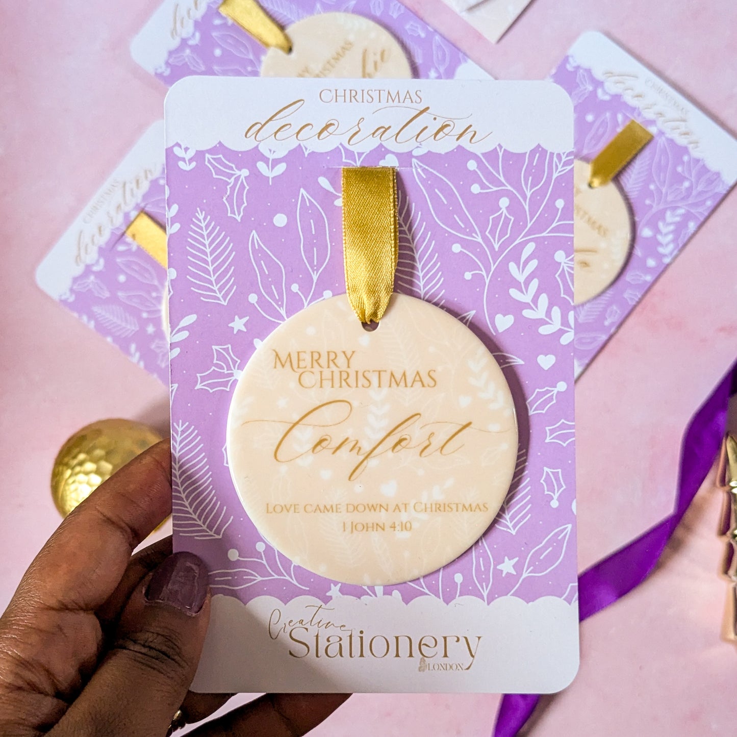 Personalised Keepsake Christmas Faith Ornaments