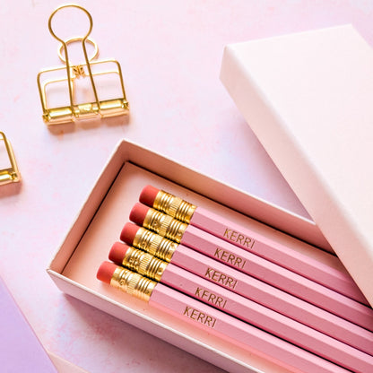 Personalised Pencil Gift Sets | Add Names | Choose Colours