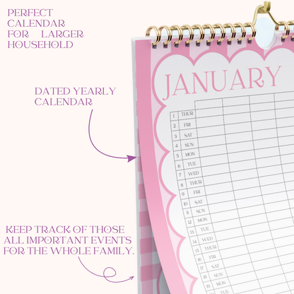 The Family Hub Duo | A3 Family Wall Calendar & A6 Desk Calendar Bundle