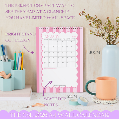 The Everyday Pair | A4 Wall Calendar & A6 Desk Calendar Bundle
