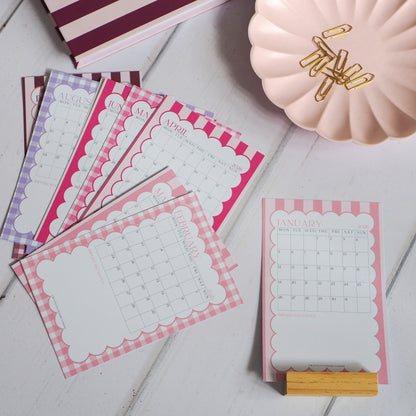 2026 A6 Desk Calendar & Stand | Portrait