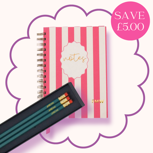 Personalised Journal & Pencils Bundle
