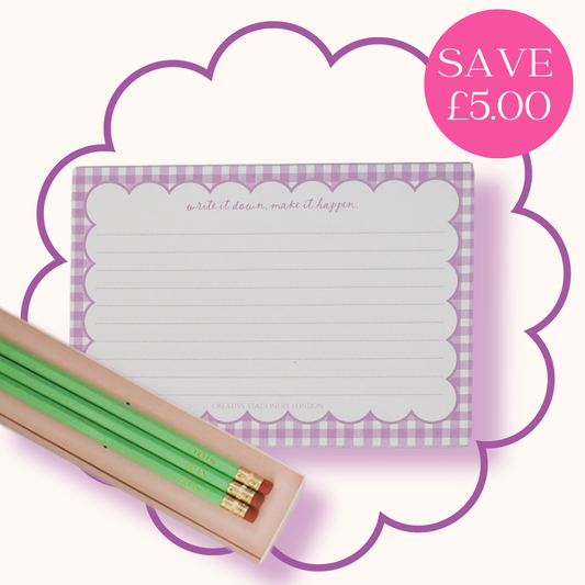 Personalised Pencils & Notepad Bundle