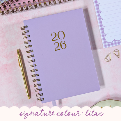 Personalised 2026 Dated Diary | Classic weekly style | Planner edit | Signature Colour