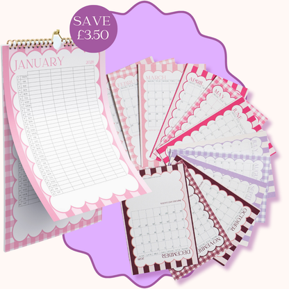 The Family Hub Duo | A3 Family Wall Calendar & A6 Desk Calendar Bundle