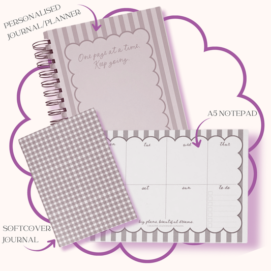 MEDIUM Mystery Bundle | Choose Journal or Undated Planner | with Personalisation
