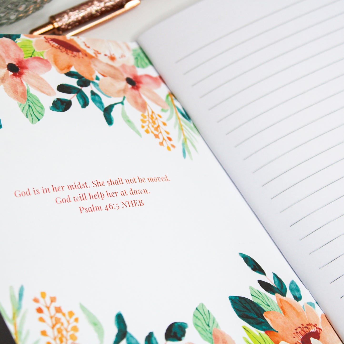 Personalised Christian Softcover Notebook | Faith without Borders | Psalm 46:5