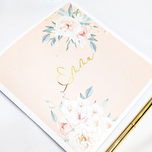 Personalised Cards | Peach Floral