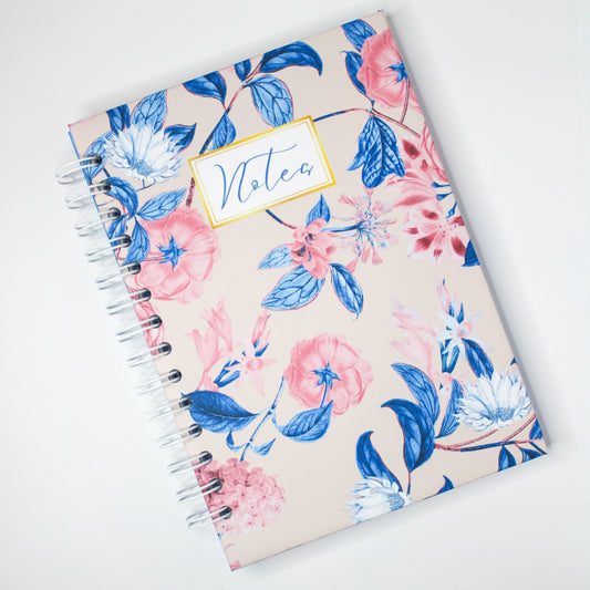 Personalised Hardcover Notebook | Floral Burst | Pink Hydrangea