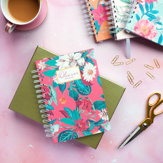Personalised | 23/24 Mid Year Diary | Pink Nature