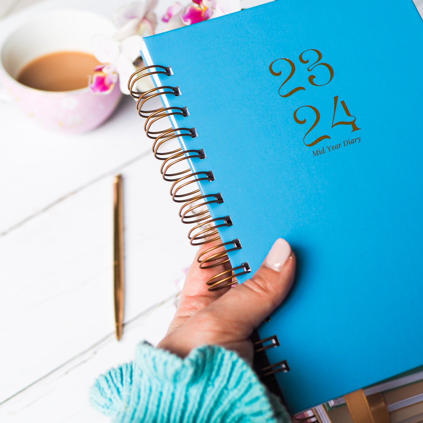 Personalised | 23/24 Mid Year Diary | Colour Me Blue Collections