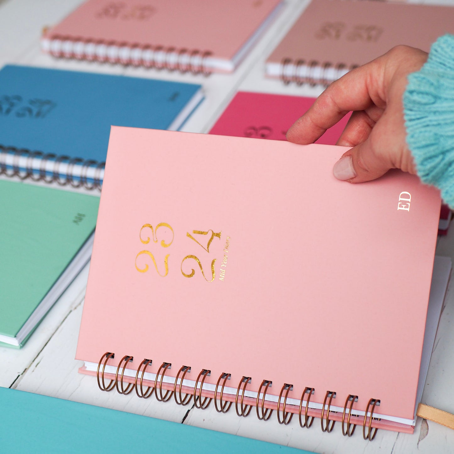 Personalised Academic Mid Year Diary 24/25 | Pink Collection