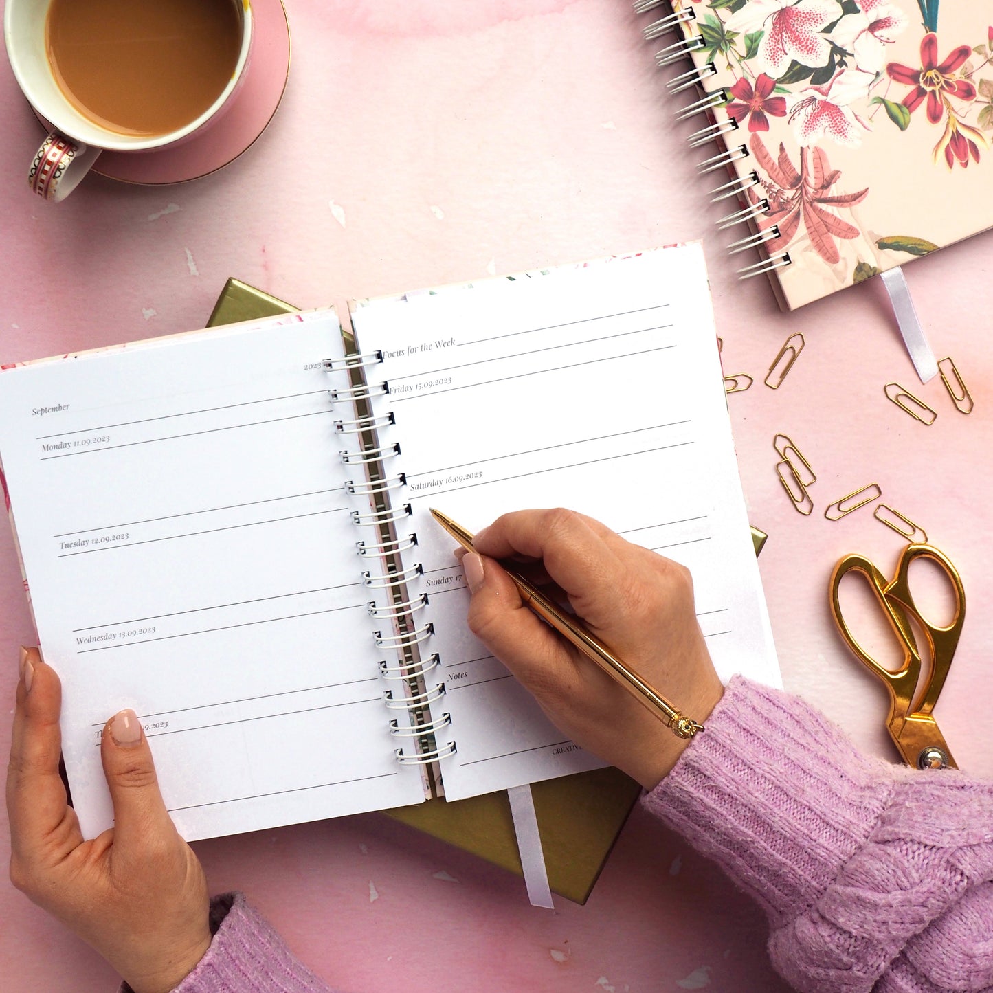 Personalised Luxury Academic Mid Year Diary 25-26 | Floral Collection