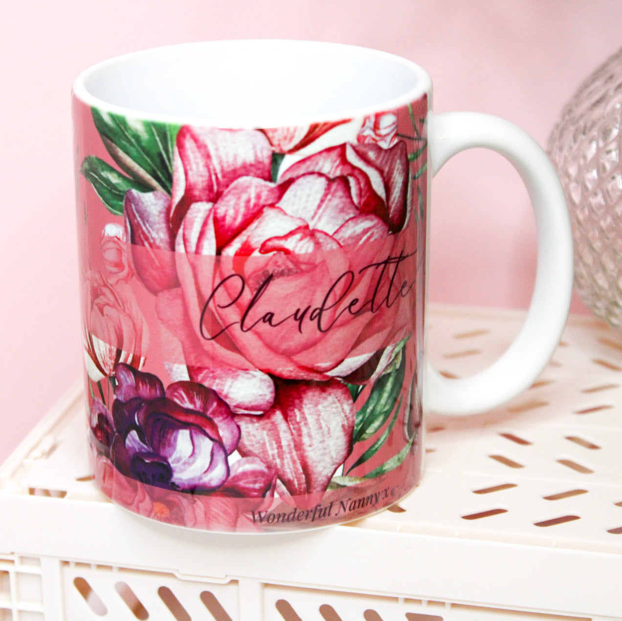 Vintage Peony | Personalised Mug | 11oz Ceramic Mug