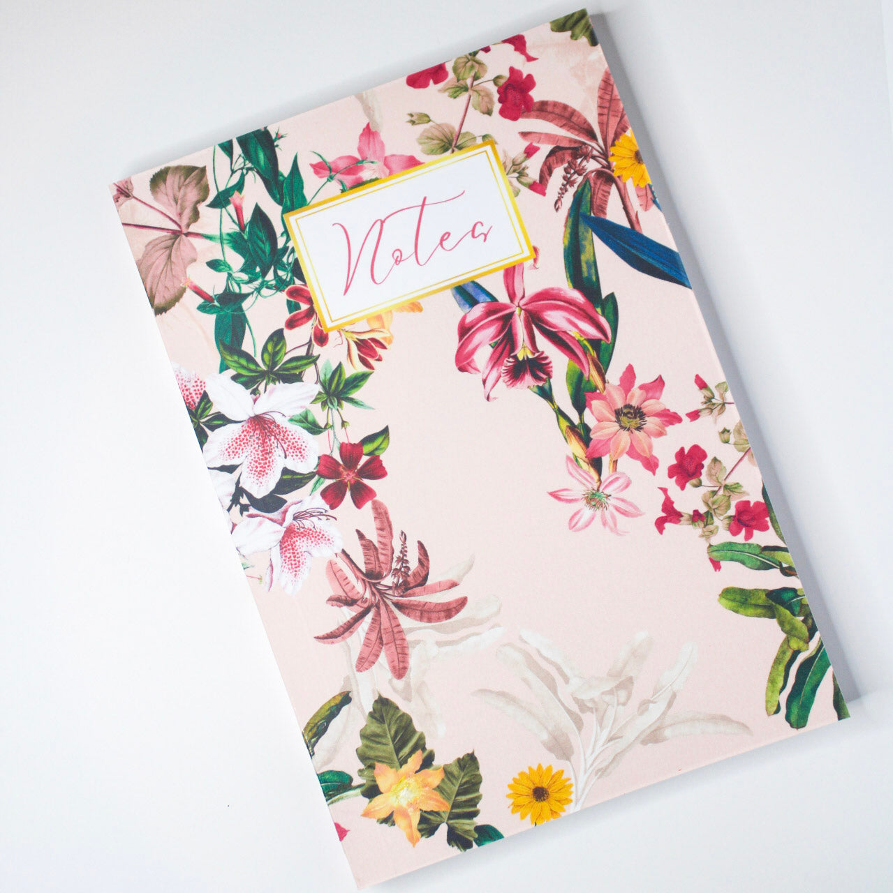 Personalised Softcover Notebook | Floral Burst | Pink Lily