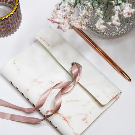Luxe | Marble Pink | Personalised Vegan Leather Notebook & Journal
