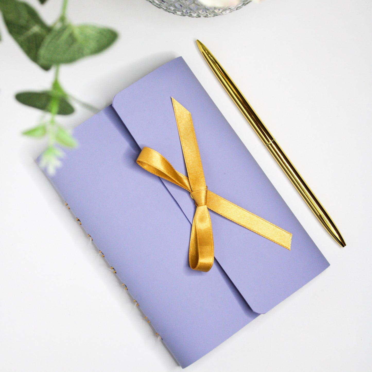 Personalised Vegan Leather Notebook & Journal | Lilac