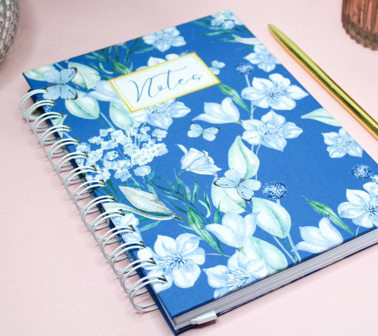 Personalised Hardcover Notebook | Butterfly Blues