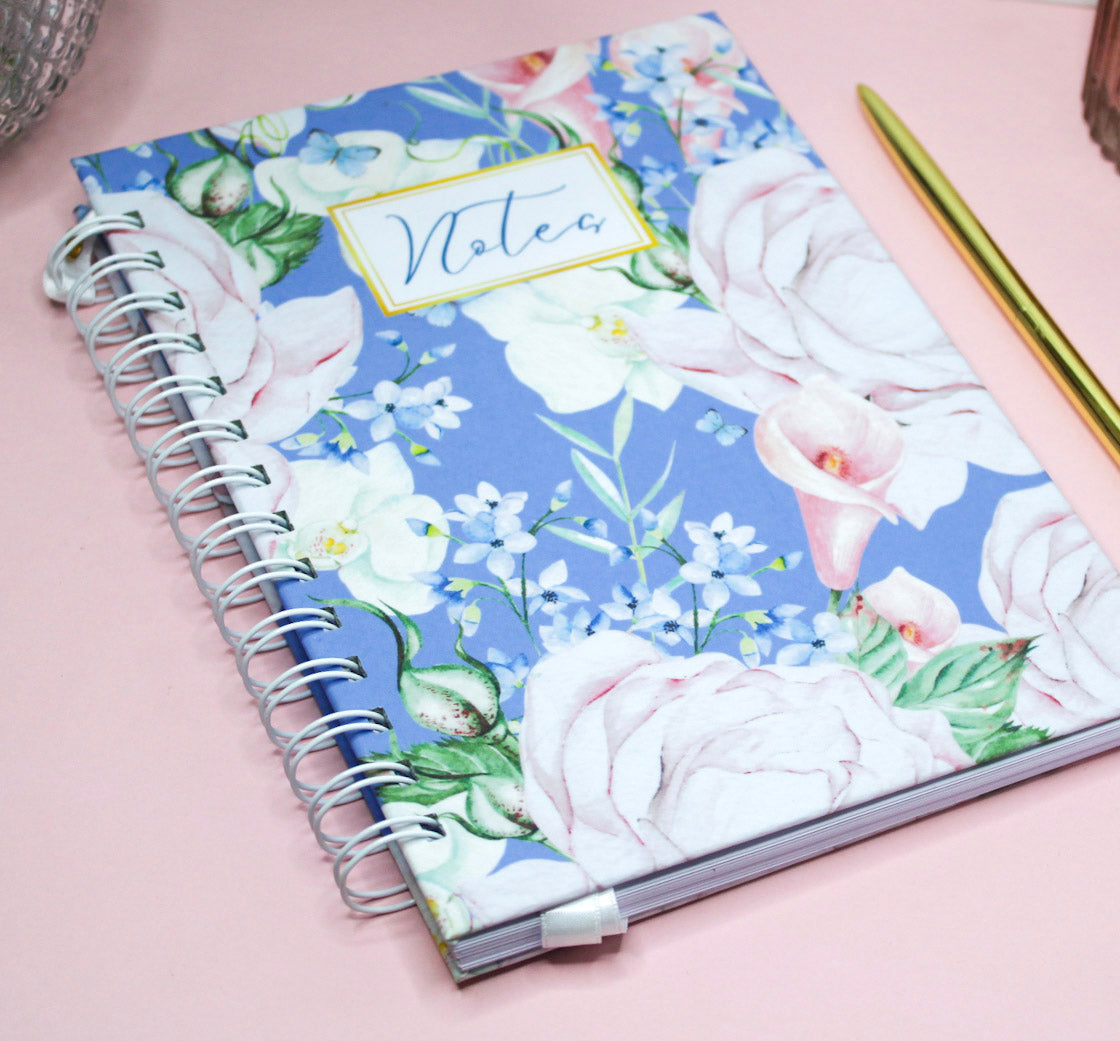 Personalised Hardcover Notebook | Butterfly Blues