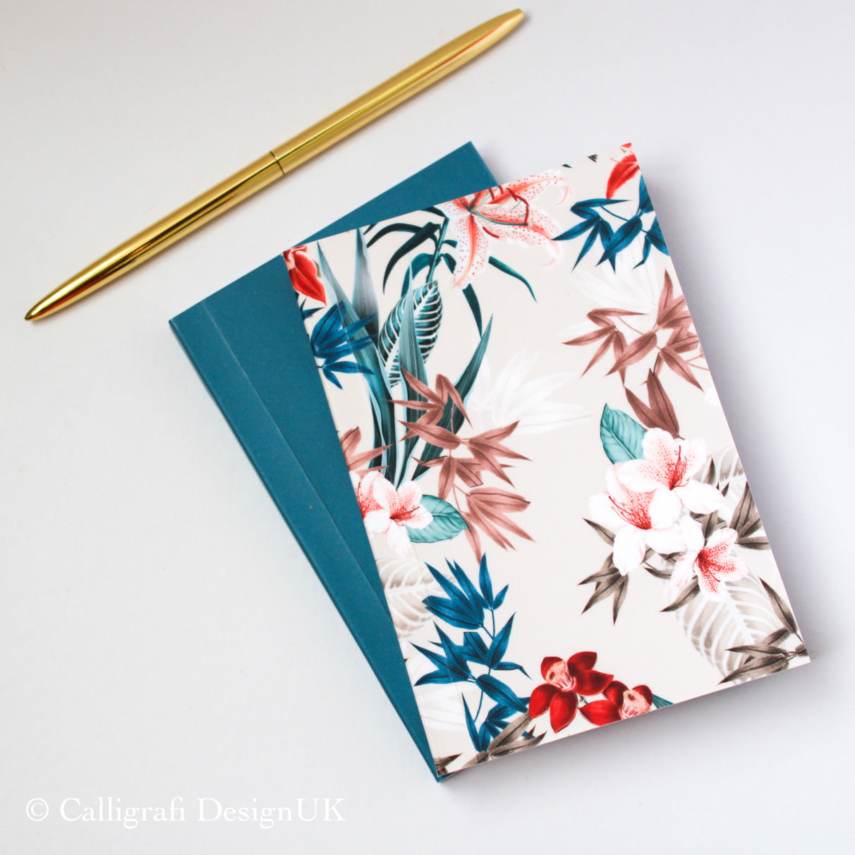 Personalised A6 Mini Notebook Gift Set | Floral Burst