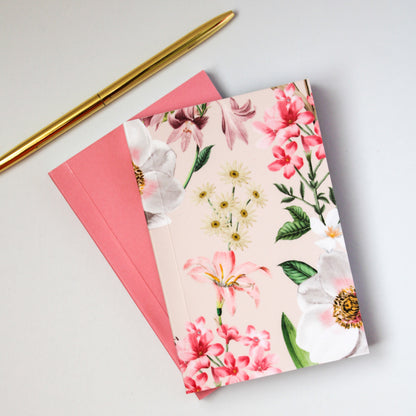 Personalised A6 Mini Notebook Gift Set | Floral Burst